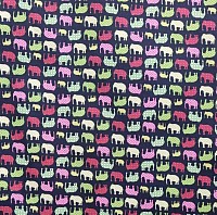 Multi coloured elephants