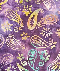 Purple Paisley Batik