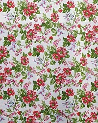 Red and White Floral Print