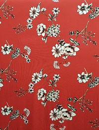 Red Floral Print