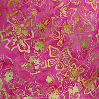 Pink & Green Flower Batik