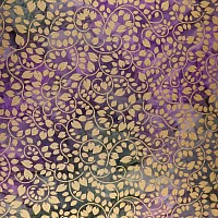 Purple & Grey Gold Leaf Batik